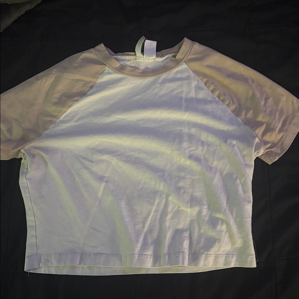 H&M Divided Cream and White Tee